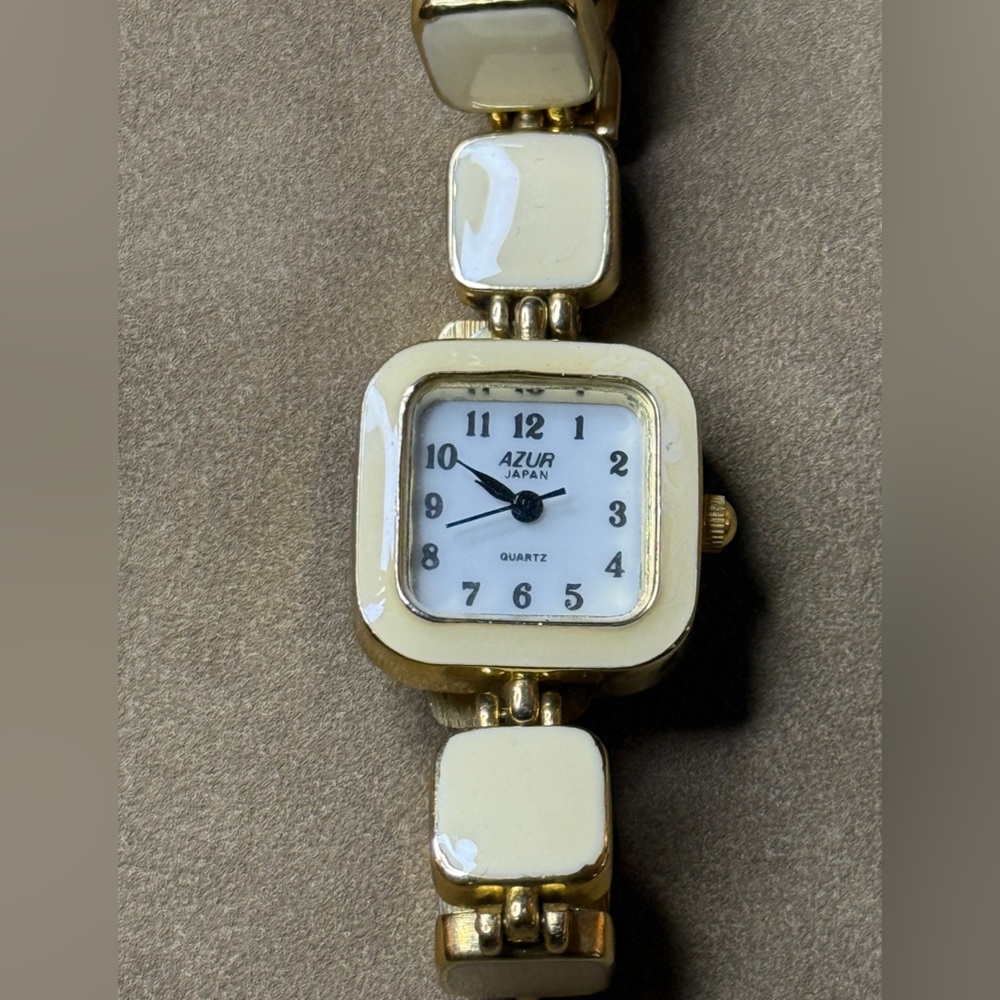 Azur Women's Gold and Cream Watch